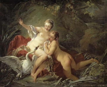  francois pintura - cisne y desnudos Francois Boucher